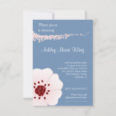 Cherry Blossom & Wedding Dress op Polka Backgroun Kaart (Achterkant)