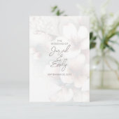 Cherry Blossom Wedding Enclosure Kaart met QR-code (Staand voorkant)