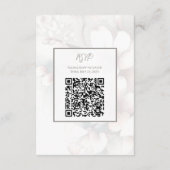 Cherry Blossom Wedding Enclosure Kaart met QR-code (Achterkant)
