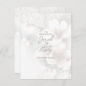 Cherry Blossom Wedding Enclosure Kaart met QR-code (Voorkant / Achterkant)