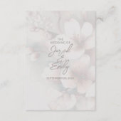 Cherry Blossom Wedding Enclosure Kaart met QR-code (Voorkant)