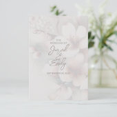 Cherry Blossom Wedding Enclosure Kaart met QR-code (Staand voorkant)