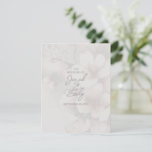 Cherry Blossom Wedding Enclosure Kaart met QR-code