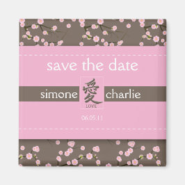 Cherry Blossom Wedding Favor Magnet