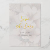 Cherry Blossom Wedding Folie Save the Date Uitnodiging (Voorkant)