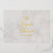 Cherry Blossom Wedding Folie Uitnodiging (Voorkant)