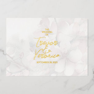 Cherry Blossom Wedding Folie Uitnodiging