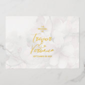 Cherry Blossom Wedding Folie Uitnodiging (Voorkant)