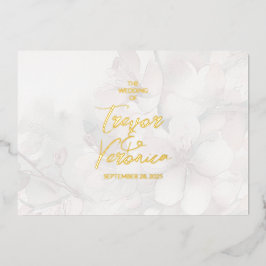 Cherry Blossom Wedding Folie Uitnodiging