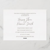 Cherry Blossom Wedding Folie Uitnodiging (Achterkant)