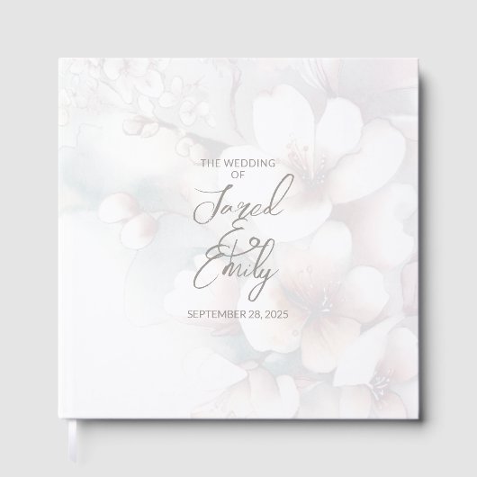 Cherry Blossom Wedding Guest Book Gastenboek (Voorkant)