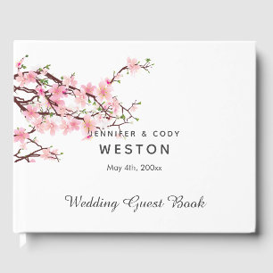 Cherry Blossom Wedding Guest Book with PHOTO Gastenboek
