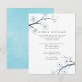 Cherry Blossom Wedding Guest Details Informatiekaartje (Voorkant / Achterkant)