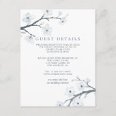 Cherry Blossom Wedding Guest Details Informatiekaartje (Voorkant)