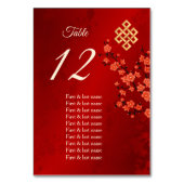 Cherry Blossom Wedding Guest Names Kaart (Achterkant)