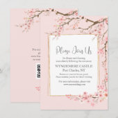 Cherry Blossom Wedding Informatiekaartje (Voorkant / Achterkant)