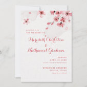 Cherry Blossom Wedding Invitation Kaart (Voorkant)