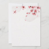 Cherry Blossom Wedding Invitation Kaart (Achterkant)