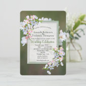 Cherry Blossom Wedding Invitation Kaart (Staand voorkant)