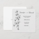 Cherry Blossom Wedding Invitation Kaart (Voorkant / Achterkant)