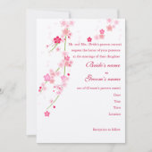 Cherry Blossom Wedding Invitation Kaart (Voorkant)