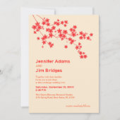 Cherry Blossom Wedding Invitation Kaart (Voorkant)