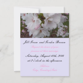 Cherry Blossom Wedding Invitation Kaart