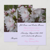 Cherry Blossom Wedding Invitation Kaart (Voorkant / Achterkant)
