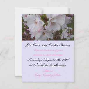 Cherry Blossom Wedding Invitation Kaart