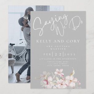 Cherry Blossom Wedding Invitation Kaart