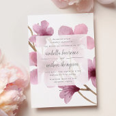 Cherry Blossom Wedding Invitation Kaart