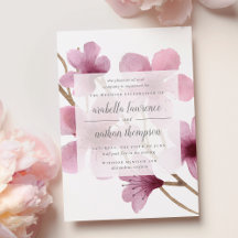 Cherry Blossom Wedding Invitation