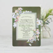 Cherry Blossom Wedding Invitation Kaart (Staand voorkant)
