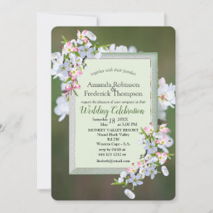 Cherry Blossom Wedding Invitation Kaart