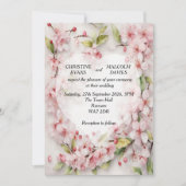 Cherry Blossom Wedding Invitation Kaart (Voorkant)