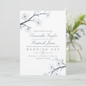 Cherry Blossom Wedding Invitation Kaart (Staand voorkant)