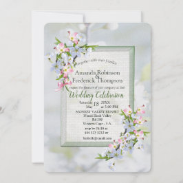 Cherry Blossom Wedding Invitation Kaart