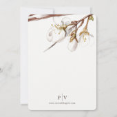 Cherry Blossom Wedding Invitation Kaart (Achterkant)
