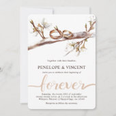 Cherry Blossom Wedding Invitation Kaart (Voorkant)