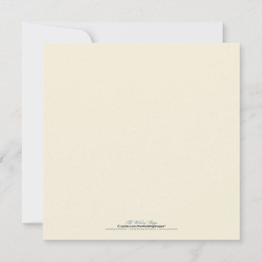 Cherry Blossom Wedding Invitation (oranje) Kaart (Achterkant)