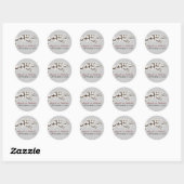 Cherry Blossom Wedding Invitation Seal (zilver) Ronde Sticker (Vel)