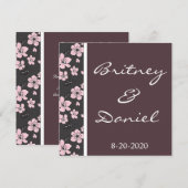Cherry Blossom Wedding Invitations Kaart (Voorkant / Achterkant)