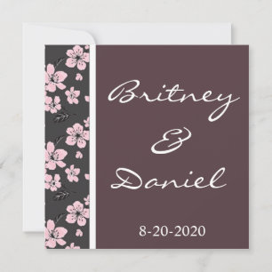 Cherry Blossom Wedding Invitations Kaart