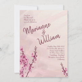  Cherry Blossom Wedding Invitations Kaart