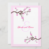 Cherry Blossom Wedding Invitations Kaart (Achterkant)