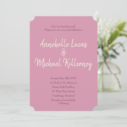 Cherry Blossom Wedding Invitations Kaart (Staand voorkant)