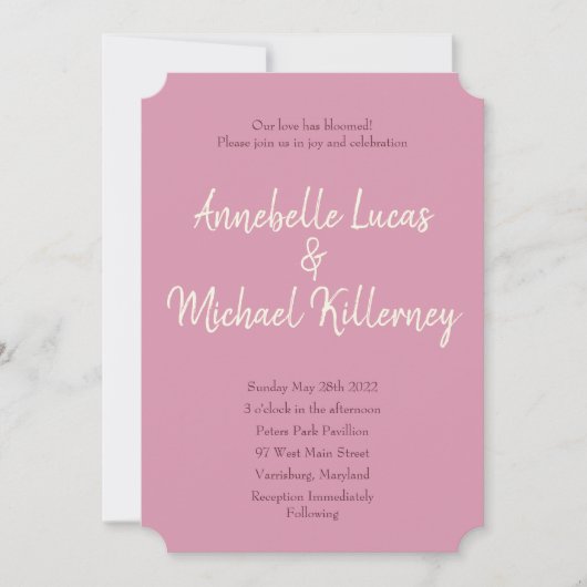  Cherry Blossom Wedding Invitations Kaart (Voorkant)