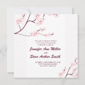 Cherry Blossom Wedding Invitations Kaart (Voorkant)