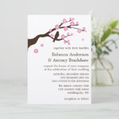 Cherry Blossom Wedding Invitations Kaart (Staand voorkant)