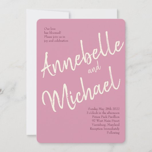  Cherry Blossom Wedding Invitations Kaart (Voorkant)